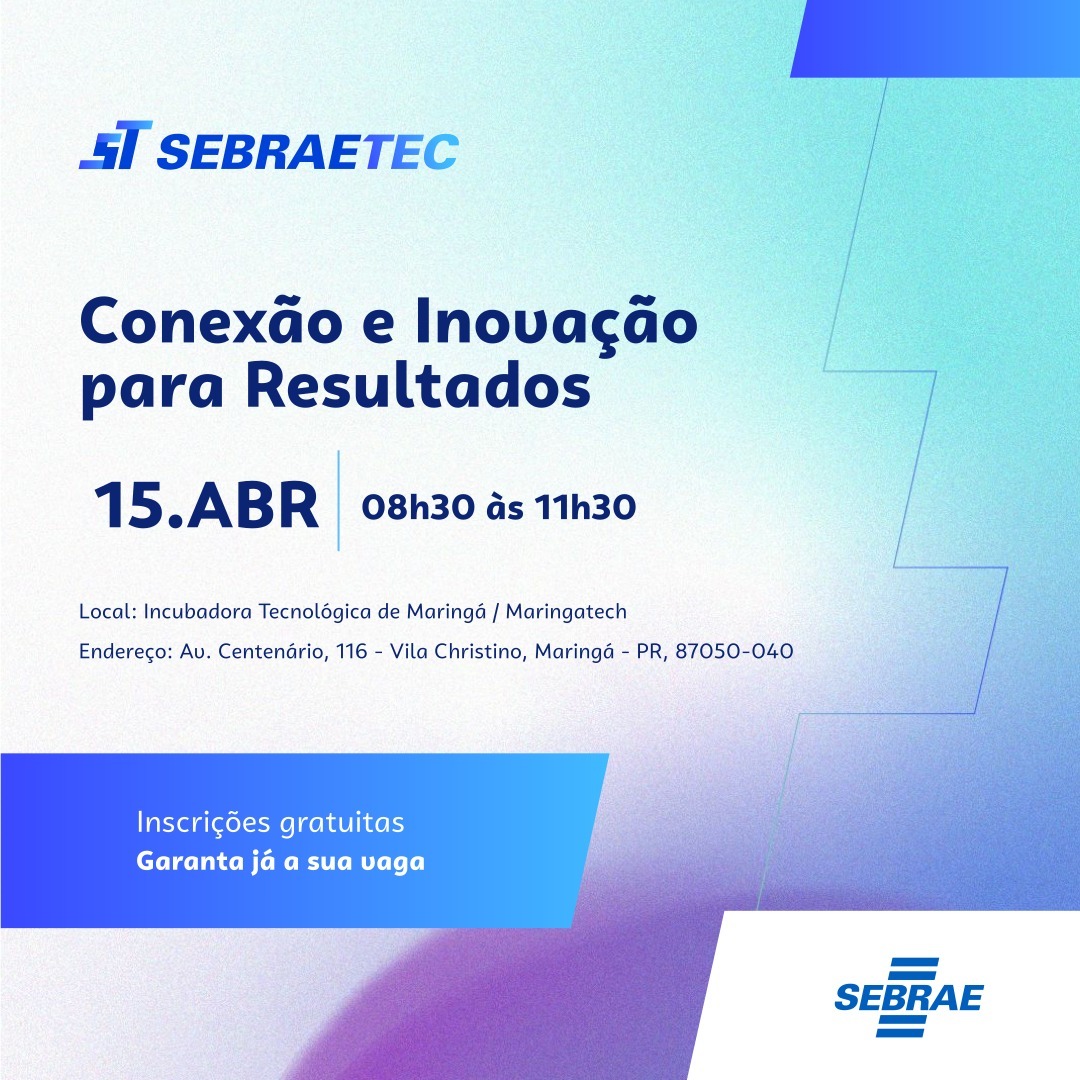  Atenção, pessoal! Ainda temos algumas vagas disponíveis para a Rodada Sebraetec! 