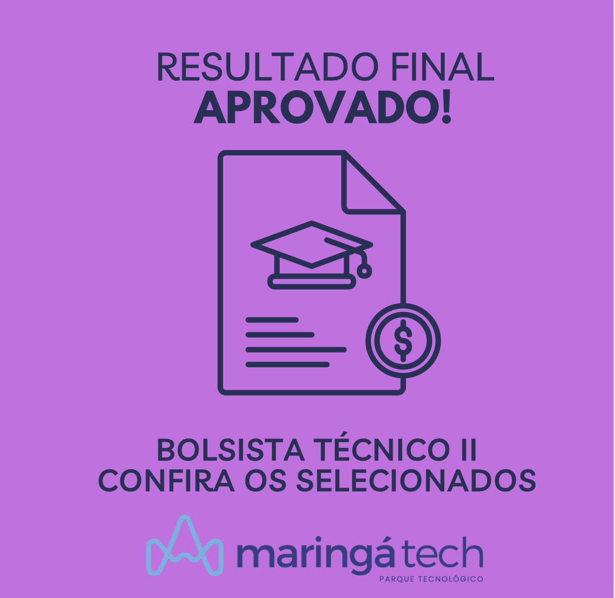 COMUNICADO: Resultado Bolsista Técnico II - Resultado Final 
