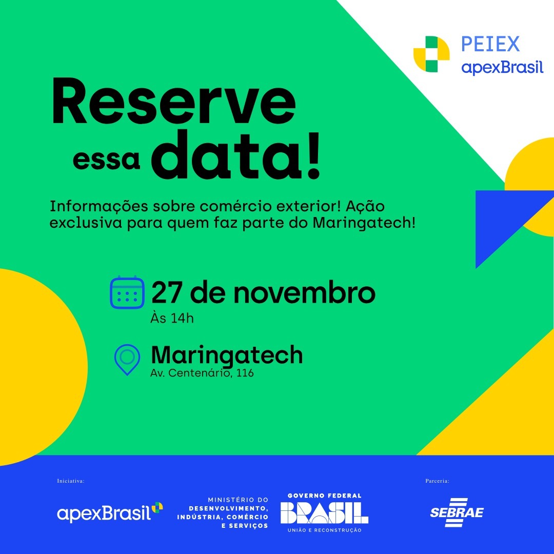 PEIEX: Exclusivo para empresas que fazem parte do Maringatech